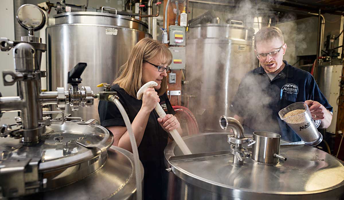 alaskan brewing employees brew